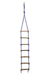 iVee international Rope Ladder for Kids | Climbing Ladder for Kids | Wooden Ladder for Kids for Physical Activity | Indoor Outdoor Games for Kids (Blue)