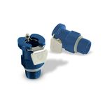 LeLuv Fitting Female 1/4 inch Quick-Disconnect to Male Threaded 1/8 inch Npt Vacuum Cylinder Connector 2 Pack Blue