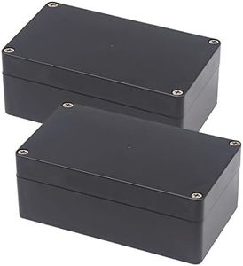 Junction Box, Zulkit Project Box IP65 Waterproof Outdoor Box ABS Plastic Electrical Boxes Electronic Enclosure Black 6.22 x 3.54 x 2.36 inch (158 x 90 x 60 mm)(Pack of 2)