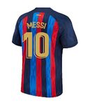 Sports Soccer Boys Football Jersey Barcel Messi 10 Home Away Jersey T-Shirt (Kid's, Multicolor Boy'&Men)(L, Multicolor)