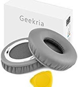 Geekria QuickFit Replacement Ear Pads for Beats Solo HD On-Ear Headphones Ear Cushions, Headset Earpads, Ear Cups Cover Repair Parts (Grey)