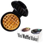 Instacuppa Mini Waffle Maker-Quick&Easy Breakfast Solution For Busy Moms-Whip Tasty,Healthy Waffles In Minutes For Your Kids,Easy To Clean Non-Stick Coating,Small Size&Portable,4 Inch,Black - 350 Wh