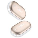 Karecel Rechargeable Hand Warmers 2 Pack, 10,400mAh Double Sided Heat Electric Hand Warmers, Portable Pocket Heated Camping Handwarmers, 4-inch Full-Surface Heat & Quick Charge, Men Tech Gifts