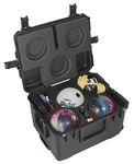 Case Club 3 Bowling Ball Heavy Duty Wheeled Travel Case - Store, Protect, and Fly with up to 3 Bowling Balls, Shoes, and Accessories in a Hard-Sided, Lockable, Rolling Travel Case