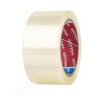 GRIFEMA GA4003-1 Clear Low Noise Packing Tape 1 Roll Strong Heavy Duty Parcel Tape Strong Adhesive Sellotape Industrial Duty Cellotape for Packing Boxes, Moving House(5CM X 66M)