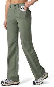 Willit Women's Hiking Pants Quick Dry UPF 50+ Stretch Travel Work Pants with Pockets Lightweight Water-Resistant 33" Sage Green 12
