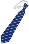 Great British Tie Club Child's Elastic Single Stripe School Ties - Infant/Primary Size (Royal Blue & White)