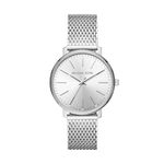 Michael Kors Women's Pyper Quartz Watch with Stainless-Steel Strap, Silver, 18 (Model: MK4338)