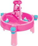 DOLU Kids 3 in 1 Sand & Water Pit with Drawing Table Pink For Children From 2 Years Outdoor Toys Garden Water Table Garden Toys Messy Play Tray Activity Table Sand Pit Sandpit Sand Pit Toys