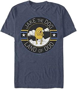 Adventure Time Men's Big & Tall Jake The Dog T-Shirt, Navy Blue Heather, 3X-Large Big Tall