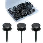 Thumb Tacks for Wall Hanging,Double Headed Picture Hangers Nails for Drywall,Push Pins Picture Photo Hanging for Home Office Hanging,Picture Photo Decorations (Black 20 Pcs)