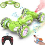 Fosgoit Gesture Sensing RC Stunt Car Toys Gifts for 6-8 8-12 Kids, 2.4Ghz 4WD Hand Controlled RC Car with Light & Music & Spray, Double-Sided 360° Rotating Birthday for Boys