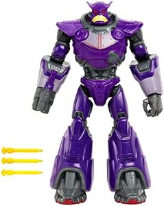Pixar Disney Pixar Buzz l’Éclair Figurine Zurg Attaque Explosive, Grande figurine articulée(30,5 cm) avec 11 points d’articulation, sons, lumières et projectiles, Jouet Enfant, Dès 4 ans, HJJ29