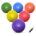 Dodgeballs Playground Balls 7inch, BALLFUN Dodge Ball Set for Kids & Adults, Bouncing Balls Kickballs Handball for Outdoor & Indoor Games Activities - Includes Pump & Mesh Storage Bag（7", 6 Pack）