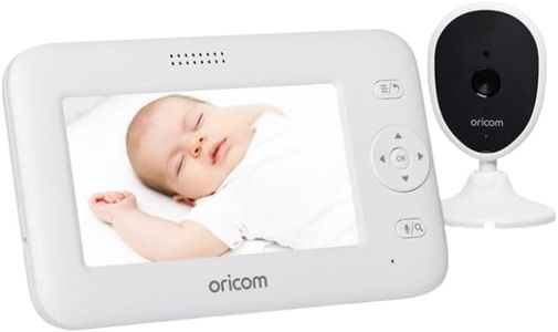 Oricom Secure SC740 Baby Monitor with Video and Audio - Motion, Sound Detection, Infrared Night Vision, Temperature, White Noise, Lullaby, Rechargeable, Multi Camera Capable, 4.3 Display