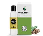 Earth N Pure Castor Oil for Hair Growth & Skin Care – 100% Pure Cold Pressed Oil for Hair, Eyelashes & Eyebrows – Premium Natural Castor Oil (Hexane Free) – 100ml