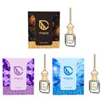 AIRGANIC Aroma Swing Combo Offer: Oud Wonders, Lavender & Snow Smog | Aroma with Essential Oils in Glass Bottle with Wooden Diffuser Lid| Car Hanging Accessories| Car Accessories Interior