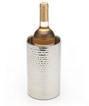 BarCraft Wine Cooler, Double-Walled Stainless Steel Champagne Cooler, 12 x 20cm, Hammered Finish