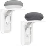 WALI Wall Outlet Shelf Standard Vertical Duplex GFCI Décor Outlet with Cable Channel Charging for Cell Phone, Dot 1st and 2nd Gen, Google Home, Speaker up to 10lbs (OLS002-W), 2 Packs, White