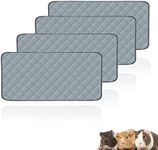 Mooydee 4 Pack Guinea Pig Cage Liners Washable Guinea Pig Bedding Super Absorbent | Waterproof | Non Slip| Reusable Guinea Pig Pee Pads for Small Animals Rabbit Hamster Rat - for Midwest 48" x 24"