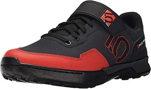 Five Ten Men's Kestrel Lace Mountain Bike Shoes (Clipless), Black/Solar Red/Grey Two, 6.5