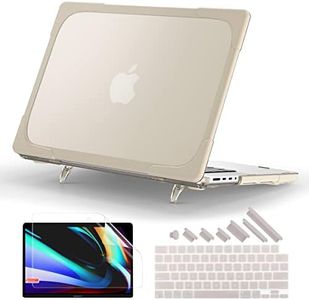 Batianda Case for New MacBook Pro 14 Inch 2025 M5 2024 M4 2023 2021 Release with M4 M3 M2 M1 Pro/Max Chip, Heavy Duty Shockproof Protective Hard Shell with Foldable Kickstand & Keyboard Cover,Khaki