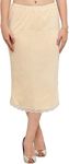 SEER Skirt Slip for Women Cotton Rich Regular Knee Length (Beige) (XL)