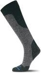 FITS Light Ski Sock, Unisex, Over-the-Calf, Ultra-fine Merino Wool, Breathable, Odor Resistant, Lightweight Ski Sock, Coal, X-Large