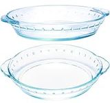RONDURE 2 Pack Glass Pie Dish Set -