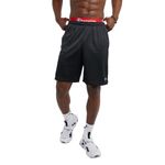Champion Men's Mesh Shorts, Lined Mesh Basketball Shorts, Mesh Gym Shorts (Reg. or Big & Tall), Black C Patch Logo, 4X-Large Big