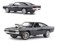 Minniq STORE F & F 7 Dodge Charger 1:24 Model Car with Box, Zinc Alloy Pull Back Toy car with Sound and Light for Kids Boy Girl Gift [Colors as Per Stock]