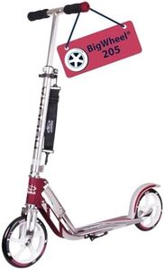 HUDORA 14764/01 BigWheel 205-Das Original mit RX Pro Technologie-Tret-Roller klappbar-City-Scooter, Magenta/Silber