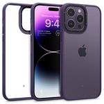 CASEOLOGY by Spigen Skyfall Back Cover Case Compatible with iPhone 14 Pro (TPU and Polycarbonate | Purple)