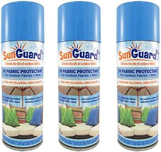 SunGuard Fabric UV Protectant and Sealant Spray (3 Pack) for Garden and Home Prevents Fading Spills & Stains