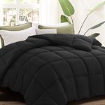 All Season King Size Comforter -Premium 2100 Series Soft Quilted Down Alternative Breathable Duvet Insert - Luxury Hotel Collection, Fluffy (90 by 102 inches,Black)