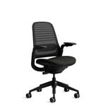 Steelcase Series 1 Ergonomic Height Adjustable Office Chair with Adjustable Lumbar Support and Armrests, Breathable Black Back Mesh and Comfortable Onyx Seat Fabric, 66 x 64 x 92cm