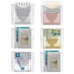 PAG 6 Pockets Wall File Holder Clear Acrylic Hanging File Organizer for Office and Home, Vertical