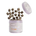 Pupps Dog Itchy Skin Relief Dog Treats - 120 Dog Chews - UK Vet-Approved Natural Skin & Coat Care with Organic Ingredients Soothes Allergies, and Enhances Fur Health with Non Irritant Formula