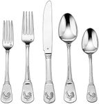 Cuisinart CFE-01-FR20 20-Piece Flatware Set, French Rooster