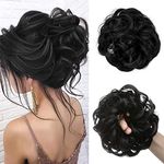 ORIBOX Hair Extension |Hair Extensions| Extension Hair | [PACK OF 1] Messy Bun Hair Extension for Women & Girls [NATURAL BLACK BUN ]