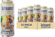 Leisure Hydration - Half and Half with Ggiata Delicatessen [Electrolyte Refresher - 16oz Cans, 12pk] - Half Lemonade Half Black Tea Hydration Drink, Packed w/ Magnesium & Ashwagandha For Mood & Stress Support
