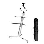 Kadence Tower Keyboard 2 tier Stand with i pad and mic stand along with carry bag suitable for Digital Turntable, DJ Audio Gear, Studio Synthesizers