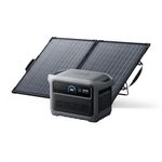 Anker SOLIX C1000 Gen 2 Portable Power Station with 100W Solar Panel, 2000W (Peak 3000W) Solar Generator, 1024Wh LiFePO4, Fast Charge 100% in 49 Min, 10ms UPS, for Home Backup, Camping & Emergency