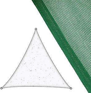 Toldo Vela de Sombra 3,5x3,5x3,5 m Triangular Verde | Fibras Alta Resistencia 200gr/m² HDPE, Protección UV, Transpirable | para Exteriores: Jardín, Patio, Terraza