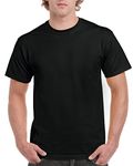 Gildan Heavy Duty Hammer Model T-Shirt for Men, Black/White, L