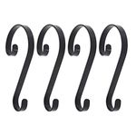 Stocking Scrolls 4-Pack Stocking Hanger Set (Matte Black)