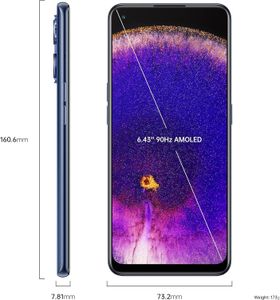 OPPO Find X5 Lite Smartphone, 8GB RAM, 256GB Storage – Blue