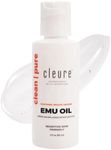 Cleure 100% Pure Emu Oil - Multi-Purpose for Dry Skin, Muscle & Joint Relief, and Nail & Hair Growth (2 Oz, Pack of 1)