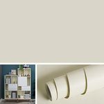 Livelynine Solid Beige Contact Paper for Cabinets Removable Wallpaper Peel and Stick Countertop Old Furniture Decorations Stick On Backsplash Adhesive Shelf Liners for Kitchen Cabinet 15.8"x78.8"Roll