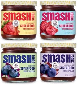 Smash Foods Jam | Classics Variety 4-Pack | Low-Calorie, No Sugar Added Keto Jam with Upcycled Fruit & Chia Seeds | Vegan, Paleo Superfood Spread